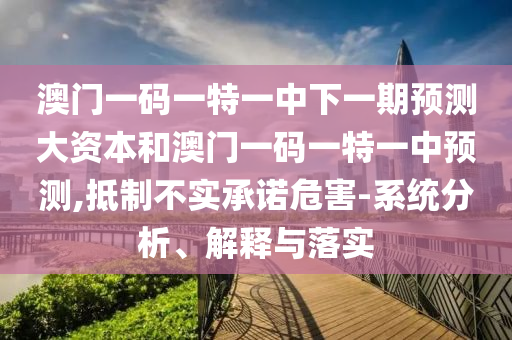 澳門一碼一特一中下一期預(yù)測大資本和澳門一碼一特一中預(yù)測,抵制不實承諾危害-系統(tǒng)分析、解釋與落實